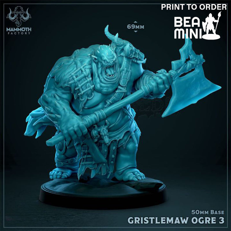 Gristlemaw Ogres 3 | BeaMini Print to Order Miniatures