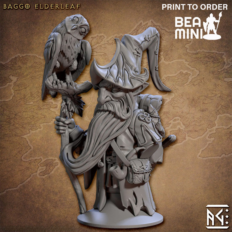 Heroic Bust: Baggo Elderleaf | BeaMini Print to Order Miniatures