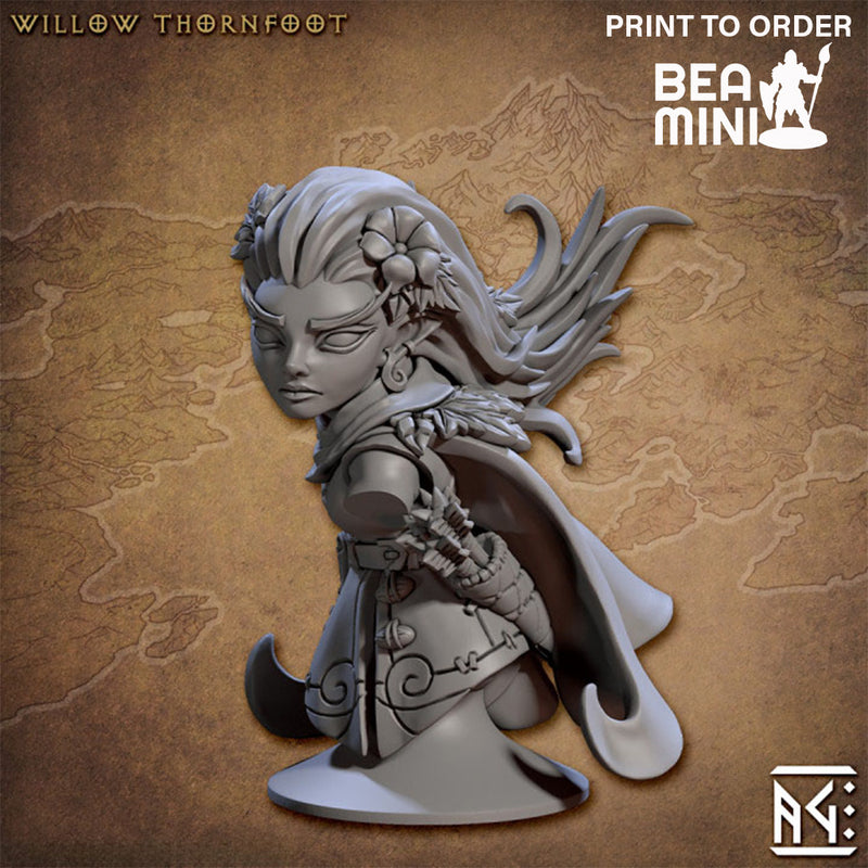 Heroic Bust: Willow Thornfoot | BeaMini Print to Order Miniatures