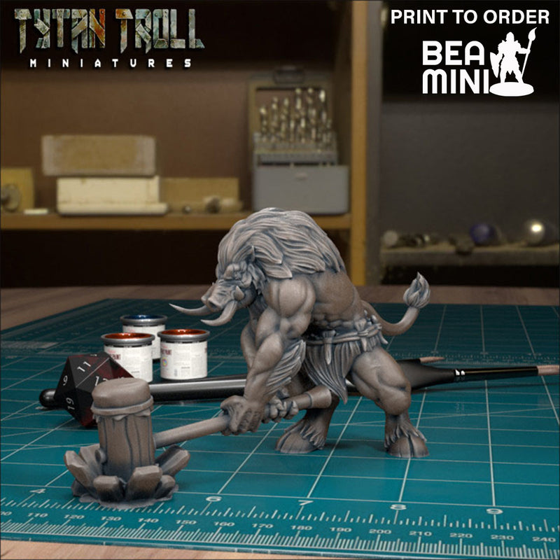 Wereboar 04 | BeaMini Print to Order Miniatures