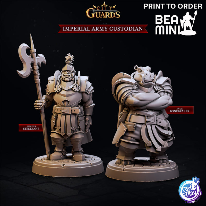 Imperial Army Custodian | BeaMini Print to Order Miniatures