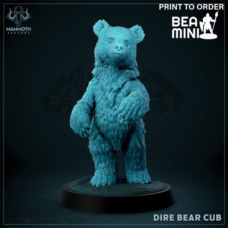 Dire Bear Cub | BeaMini Print to Order Miniatures