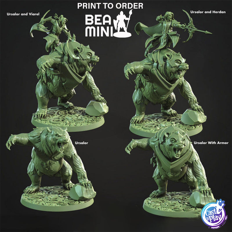 Ursalor, The Mystwood Protector | BeaMini Print to Order Miniatures