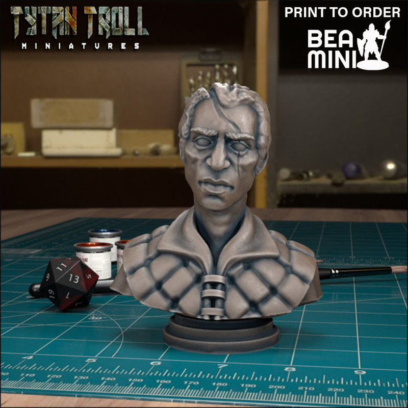 Curse of Strahd - Ilya Krezkov Bust | BeaMini Print to Order Miniatures