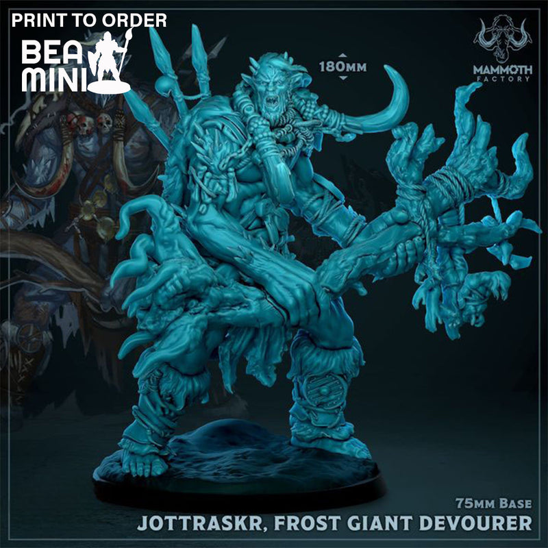 Jottraskr, Frost Giant Devourer | BeaMini Print to Order Miniatures