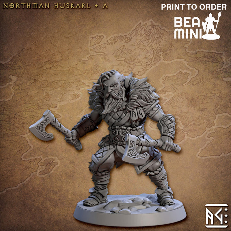 Northmen Huskarl | BeaMini Print to Order Miniatures