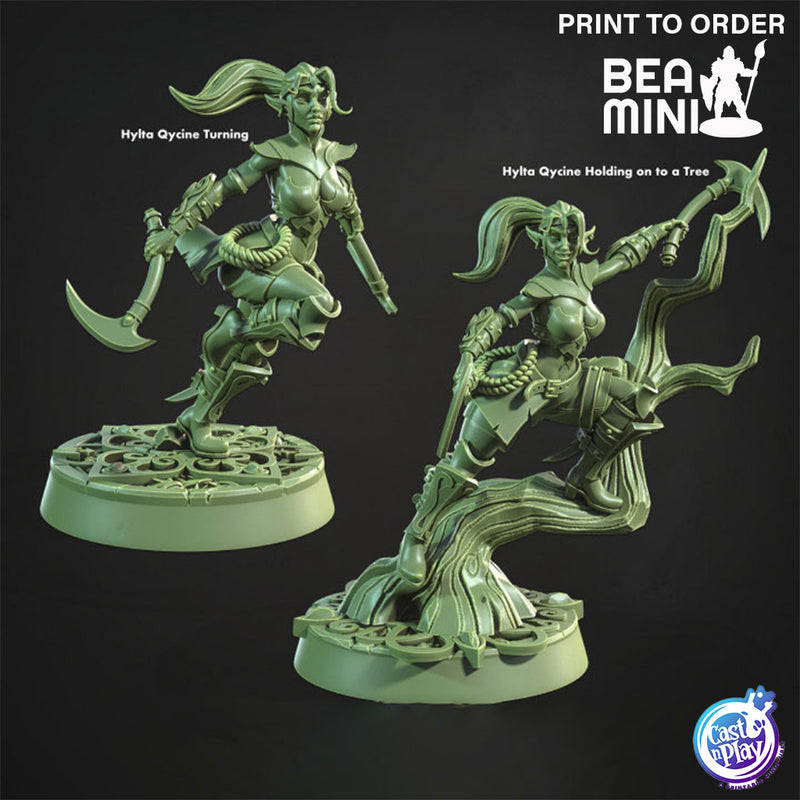 Hylta Qycine, Elven Grove Wanderer | BeaMini Print to Order Miniatures