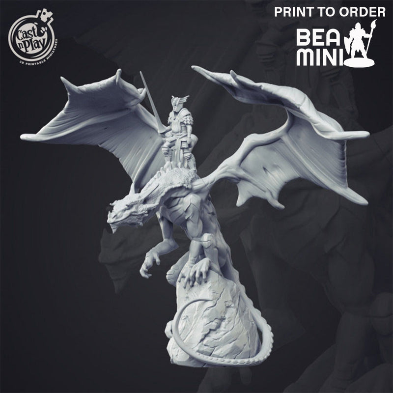 Dragon Rider | BeaMini Print to Order Miniatures