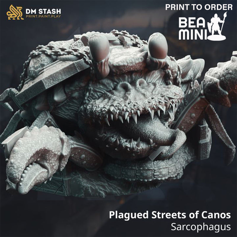 Eldritch Mimics -  Plagued Streets of Canos Sarcophagus | BeaMini Print to Order Miniatures