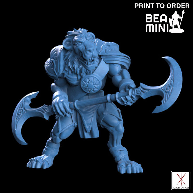 Leonin Fighter | BeaMini Print to Order Miniatures