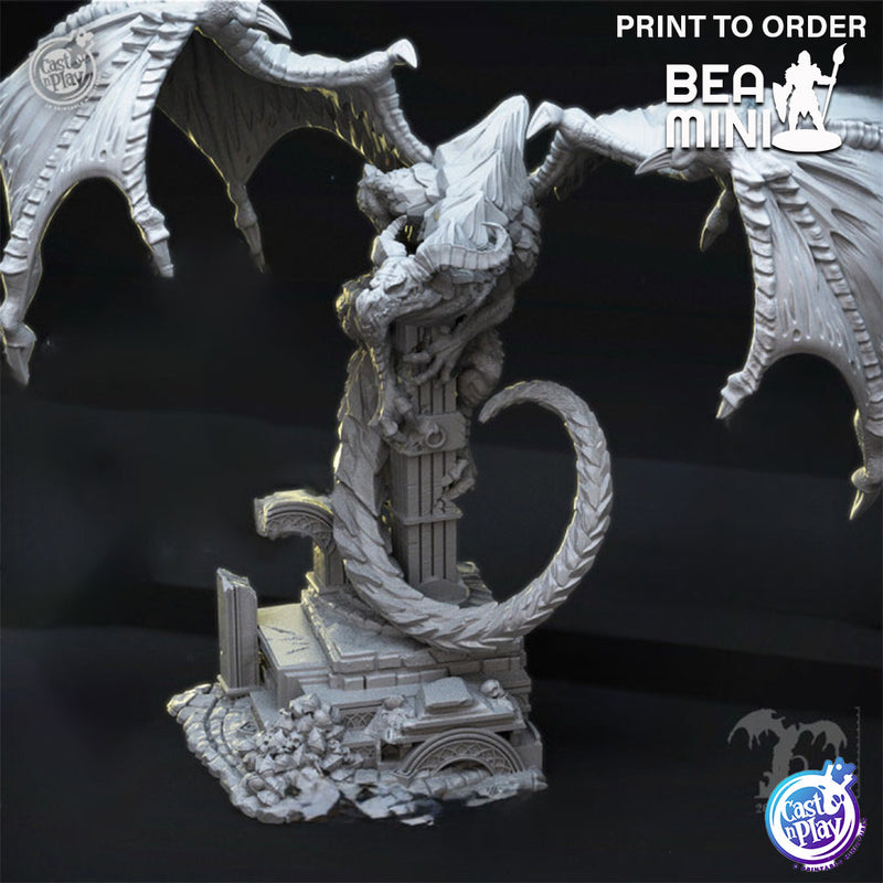 White Dragon | BeaMini Print to Order Miniatures