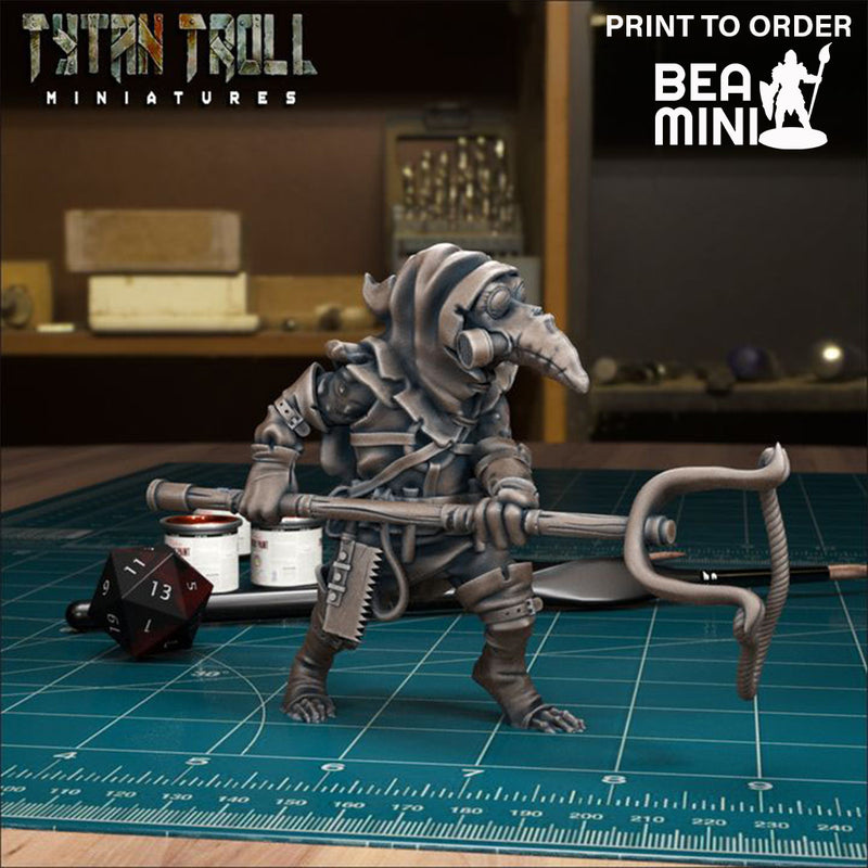 Plague Rat Catcher | BeaMini Print to Order Miniatures