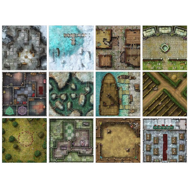 Calendar of Many Adventures 2025 | 12 Battlemaps & Adventures