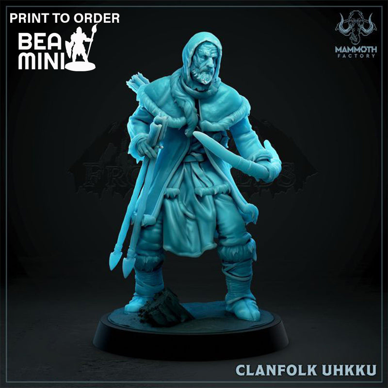 Uhkku, Barbarian Clanfolk | BeaMini Print to Order Miniatures