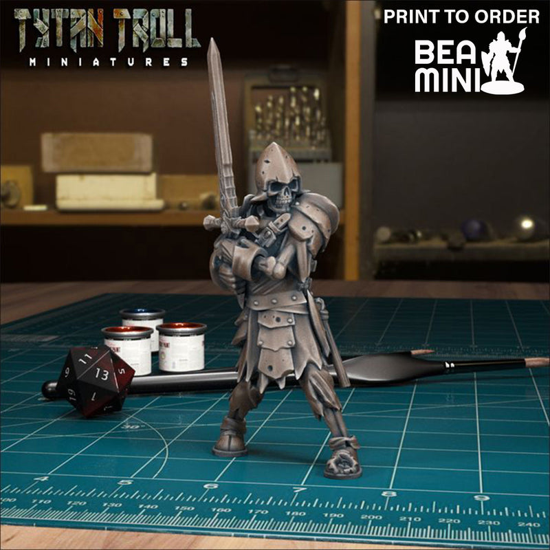 Skeleton Warrior | BeaMini Print to Order Miniatures