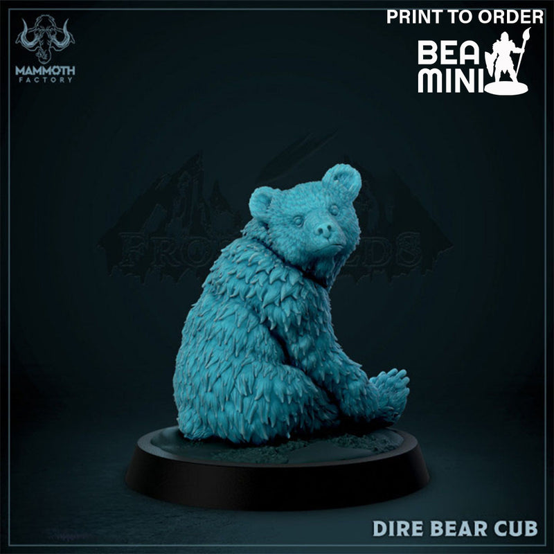 Dire Bear Cub | BeaMini Print to Order Miniatures