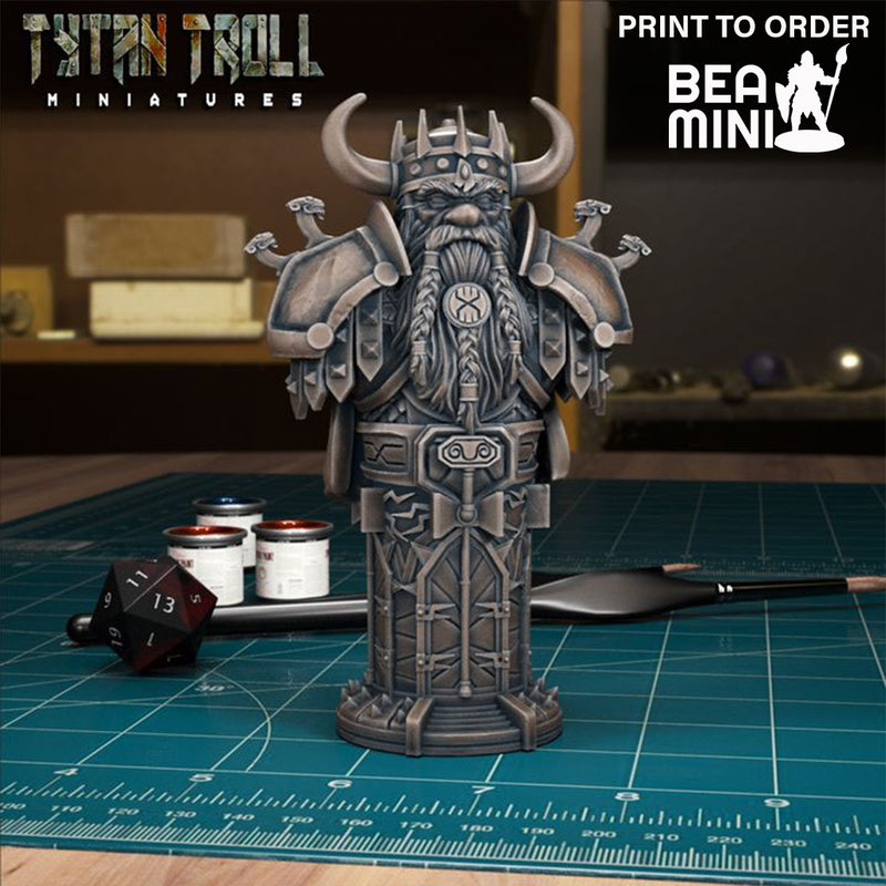 Dwarf Chess King | BeaMini Print to Order Miniatures