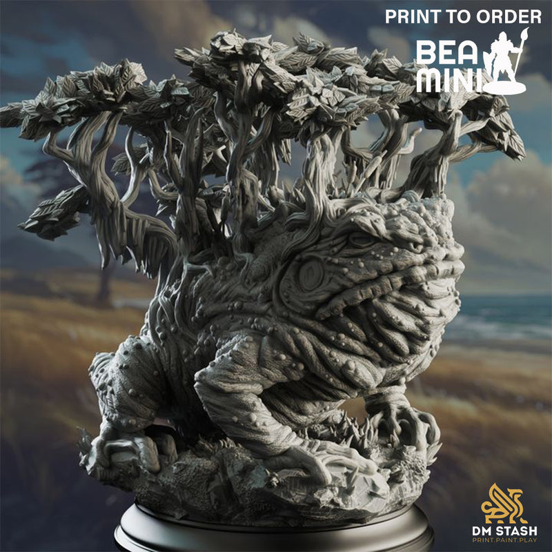 Giant Toad of the Swamp - Beszenyok the Defiler | BeaMini Print to Order Miniatures