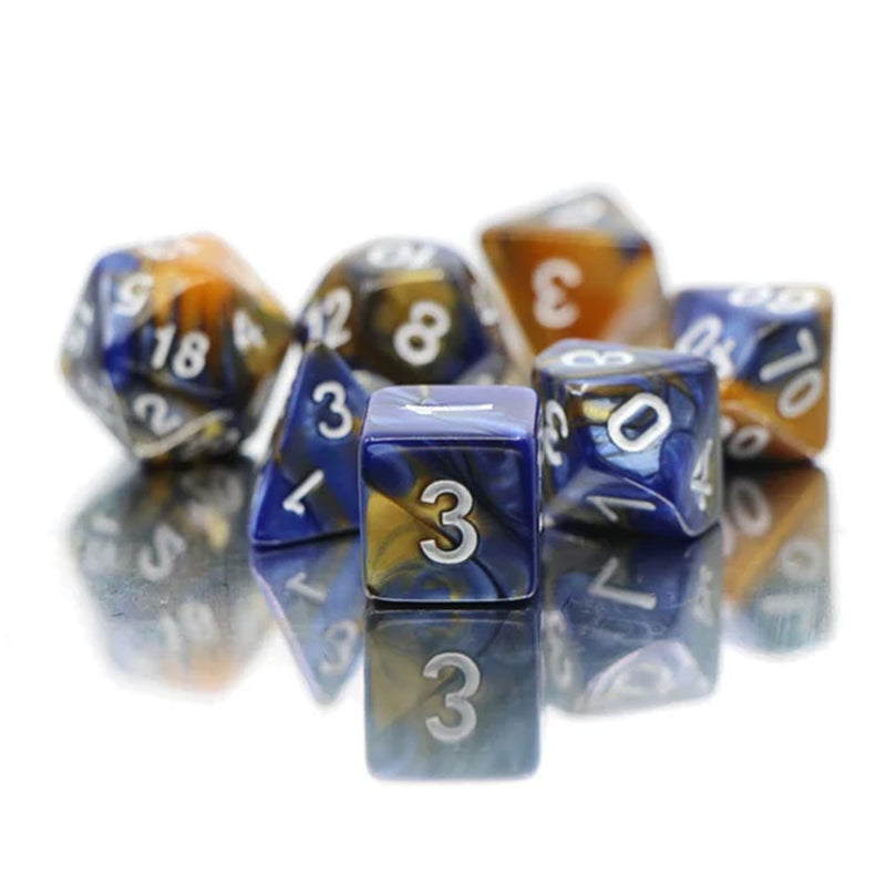 Twilight Fairy - 7 Piece Polyhedral Dice Set + Dice Bag