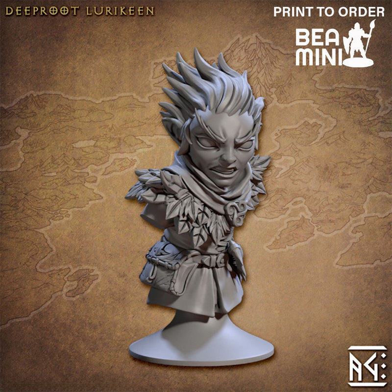 Deeproot Lurikeen Bust | BeaMini Print to Order Miniatures