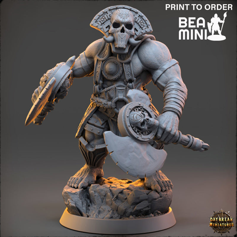 Doblar Grakk - The Mammoth Ogres of Skull Mountain | BeaMini Print to Order Miniatures