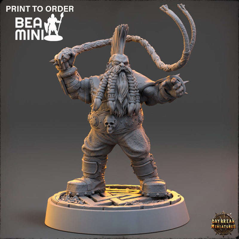 Drego Lasher - Deviant Dwarves of the Pandemonium | BeaMini Print to Order Miniatures