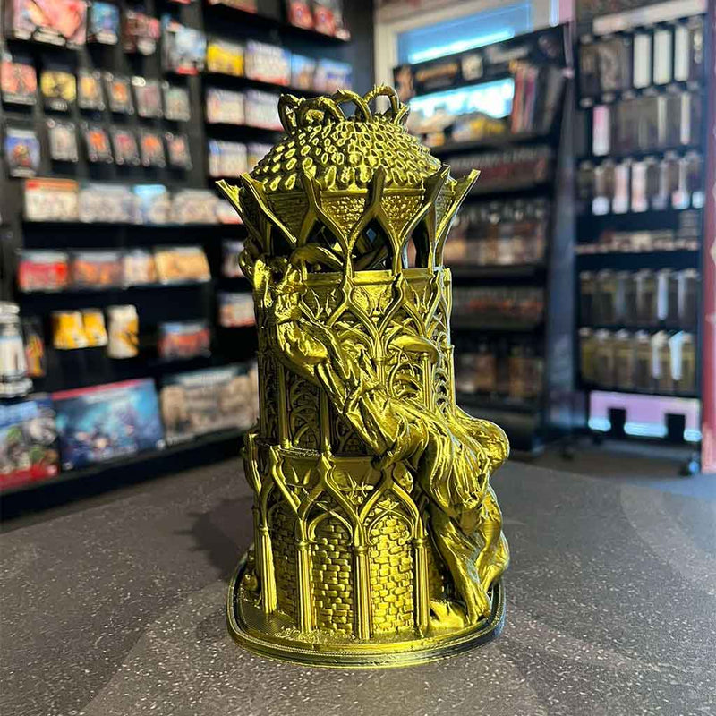 3D Printed Dice Tower - Druids Tower (Green/Black)