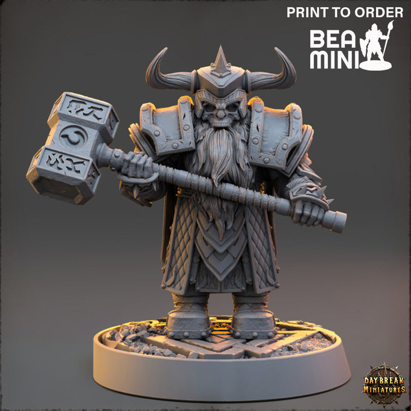 Dunko Ghoulhammer - Deviant Dwarves of the Pandemonium | BeaMini Print to Order Miniatures