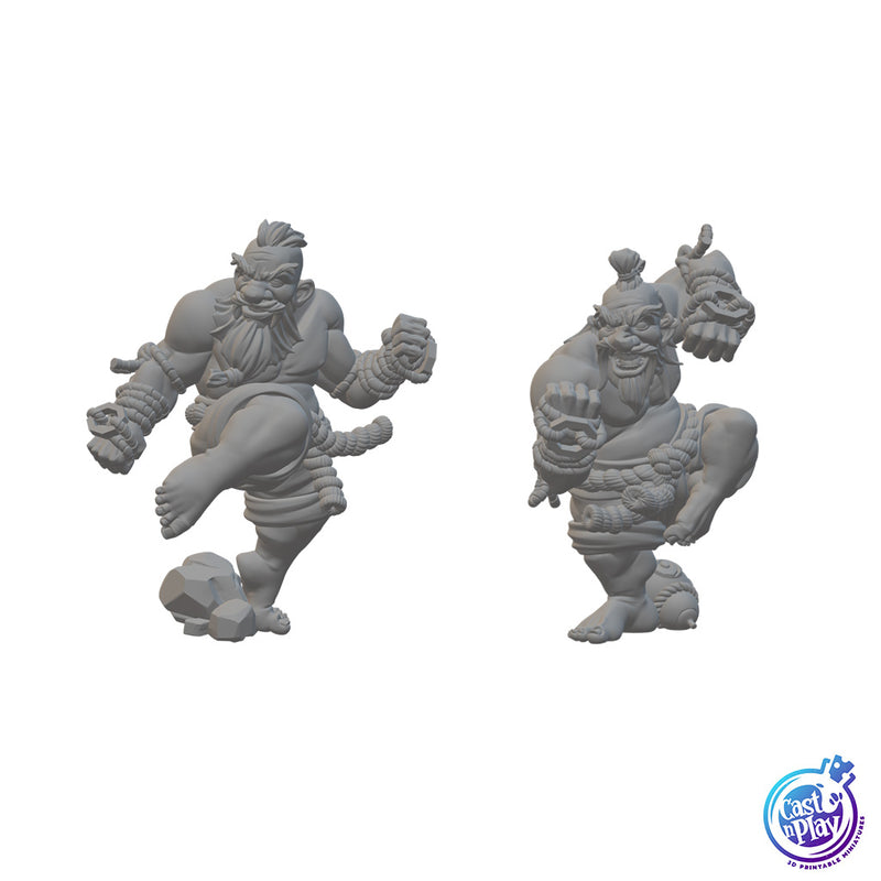 Dwarf Monks (Wave 2) | BeaMini Unpainted RPG Miniatures