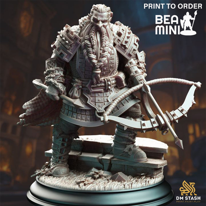 Dwarf Ranger Hunter - Tokrik | BeaMini Print to Order Miniatures