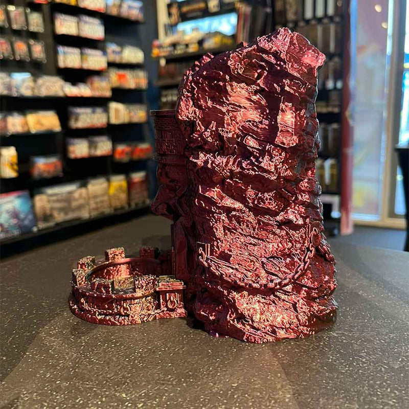 3D Printed Dice Tower - Dwarven Mountain (Rainbow)