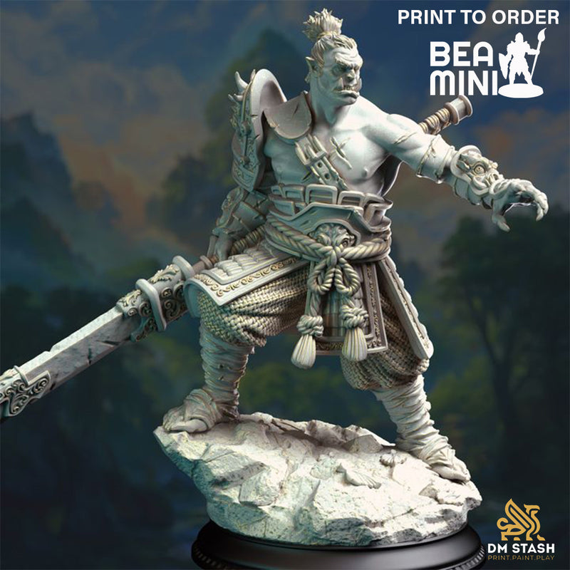 Eastern Orc Battlemaster - Bao Long | BeaMini Print to Order Miniatures