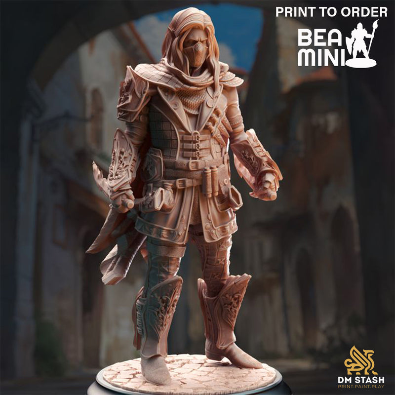 Elf Rogue Thief - Sylvios the Slip | BeaMini Print to Order Miniatures