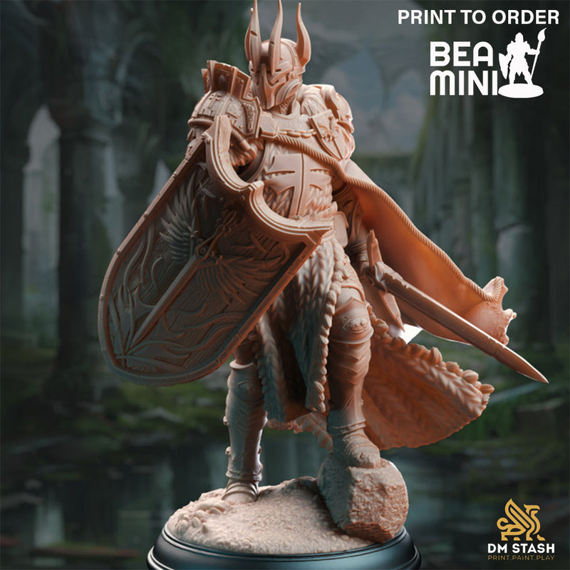 Enlightened Paladin of Justice - Caedes | BeaMini Print to Order Miniatures