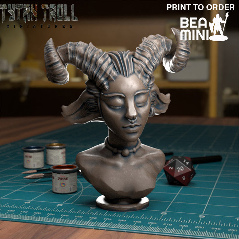 Faun Bust | BeaMini Print to Order Miniatures