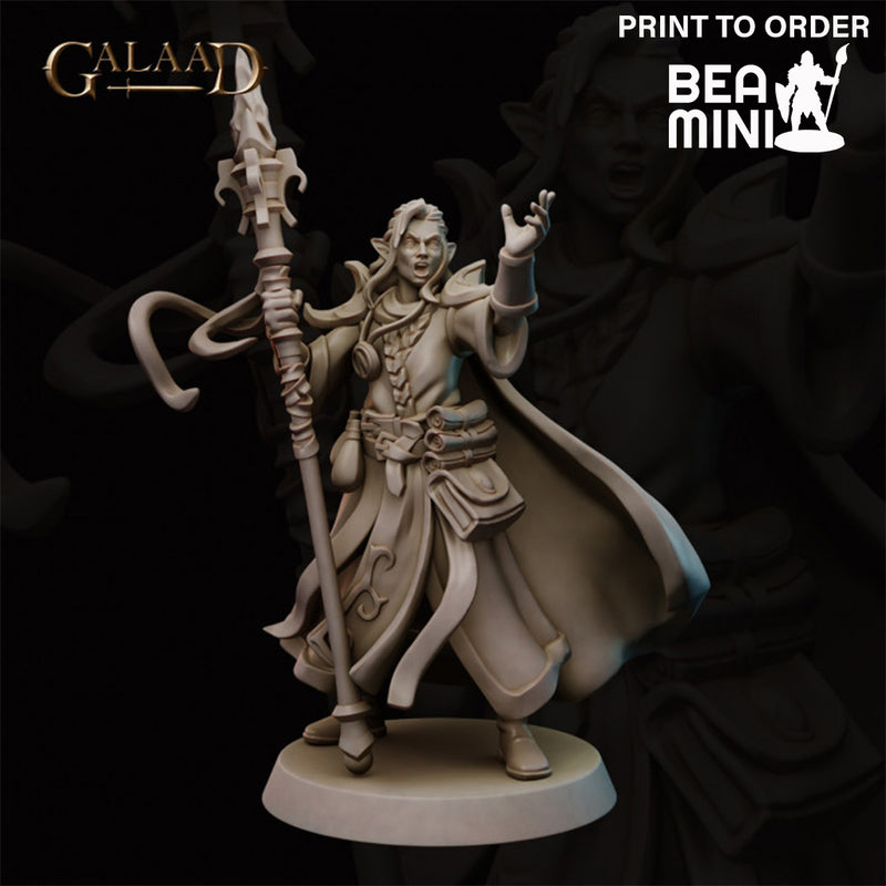 Fenton - Elf Wizard | BeaMini Print to Order Miniatures