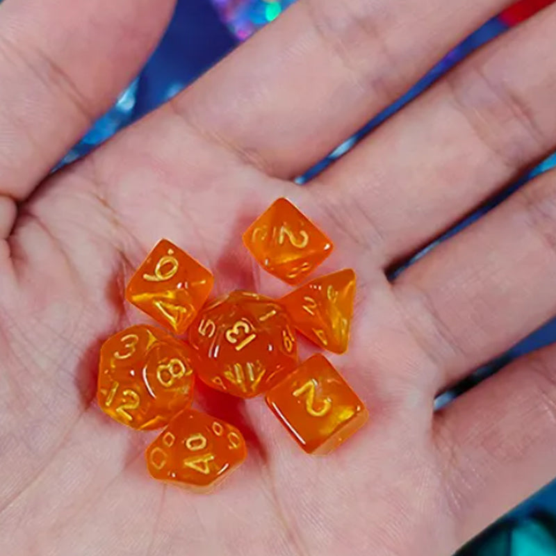 Flaming Ember - Mini Polyhedral Dice Set