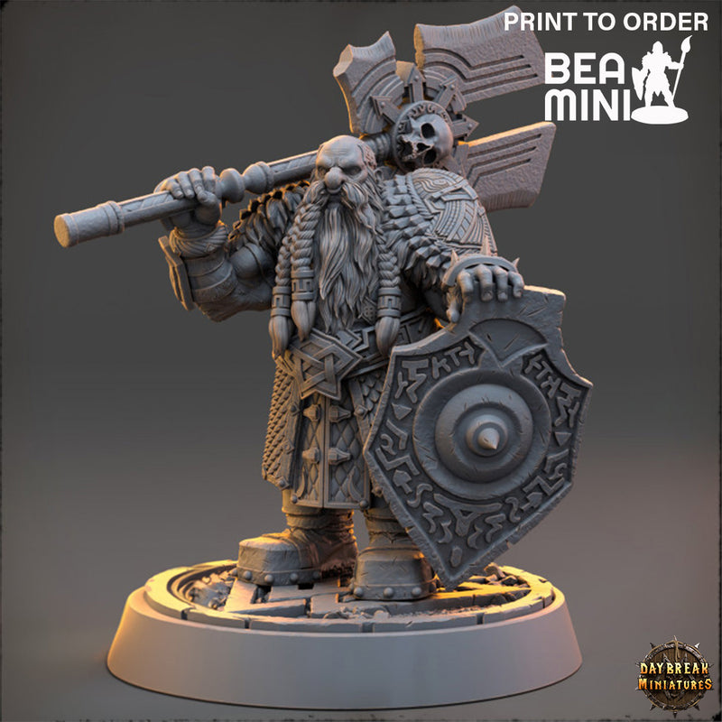 Froden Rokk - Deviant Dwarves of the Pandemonium | BeaMini Print to Order Miniatures