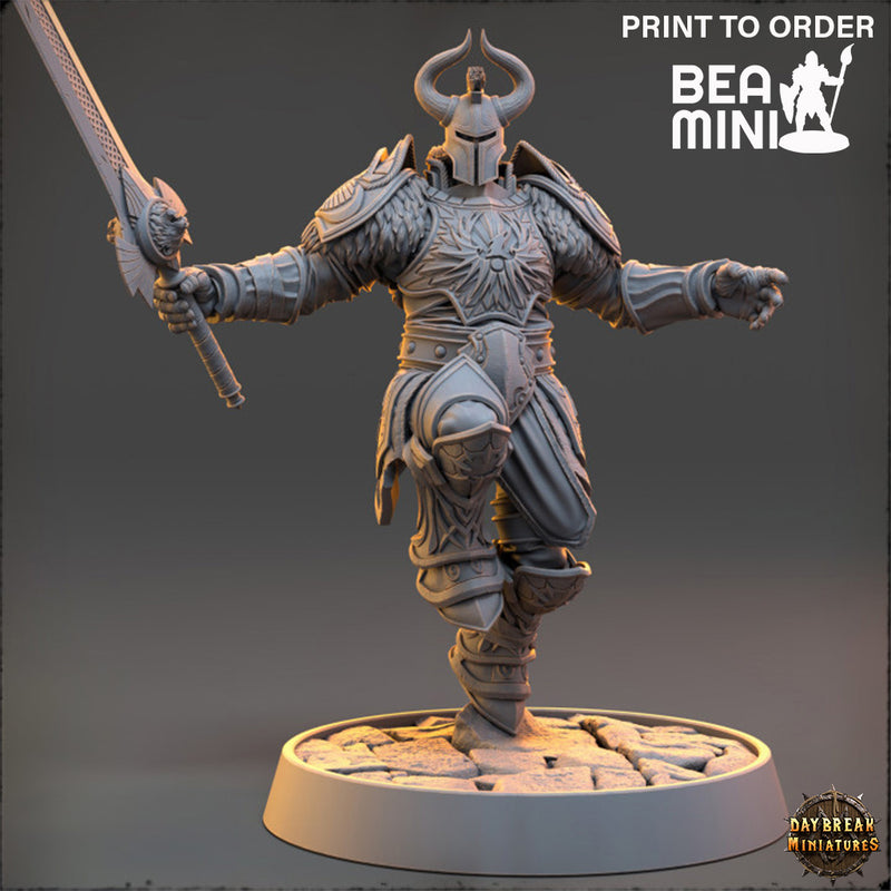 Frontknight Morgan Shadowspark - The Protectors of the Cleansing Fire | BeaMini Print to Order Miniatures