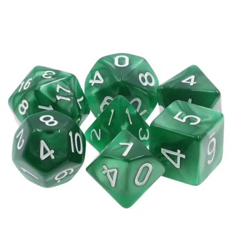 Glade Warden - 7 Piece Polyhedral Dice Set + Dice Bag