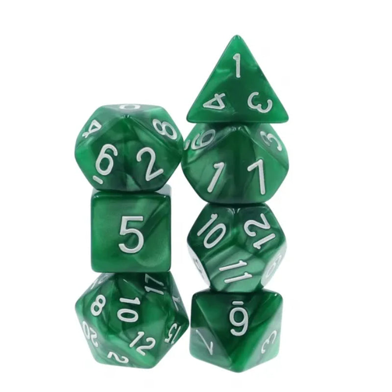 Glade Warden - 7 Piece Polyhedral Dice Set + Dice Bag