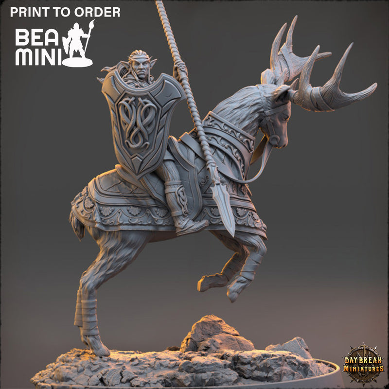 Glaive, Elven Fighter | BeaMini Print to Order Miniatures