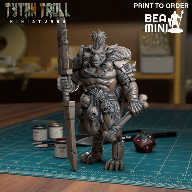 Gnoll Leader | BeaMini Print to Order Miniatures