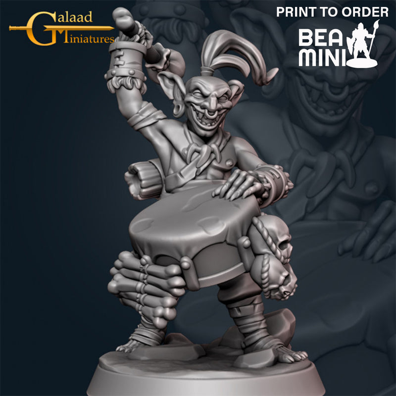 Goblin Drummer | BeaMini Print to Order Miniatures