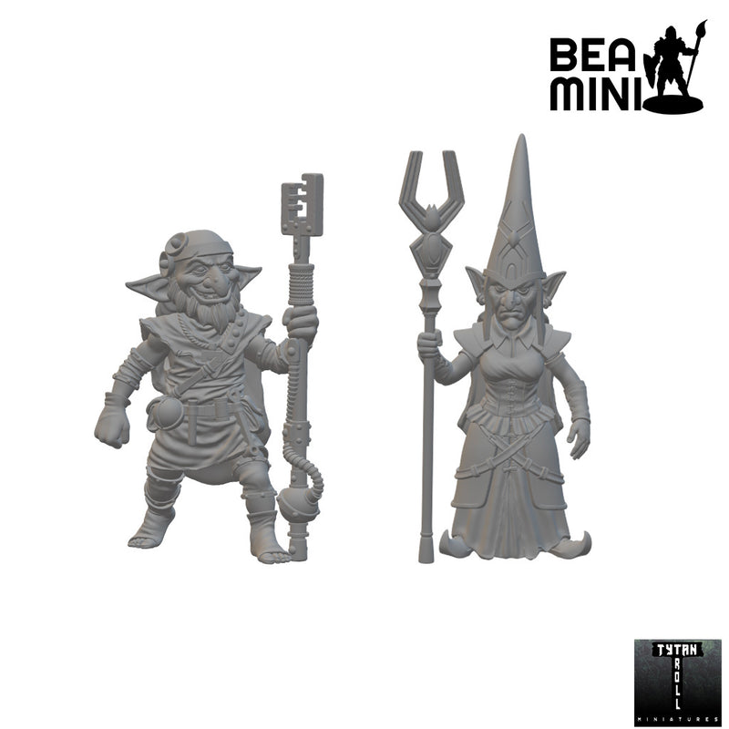 Goblin Wizards  (Wave 2) | BeaMini Unpainted RPG Miniatures