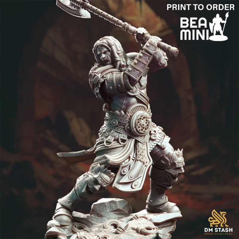 Goliath Barbarian - Charnuk | BeaMini Print to Order Miniatures