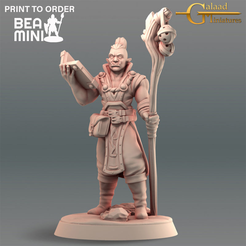 Half-Orc Wizard | BeaMini Print to Order Miniatures