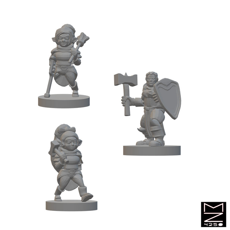 Halfling Clerics | BeaMini Unpainted RPG Miniatures