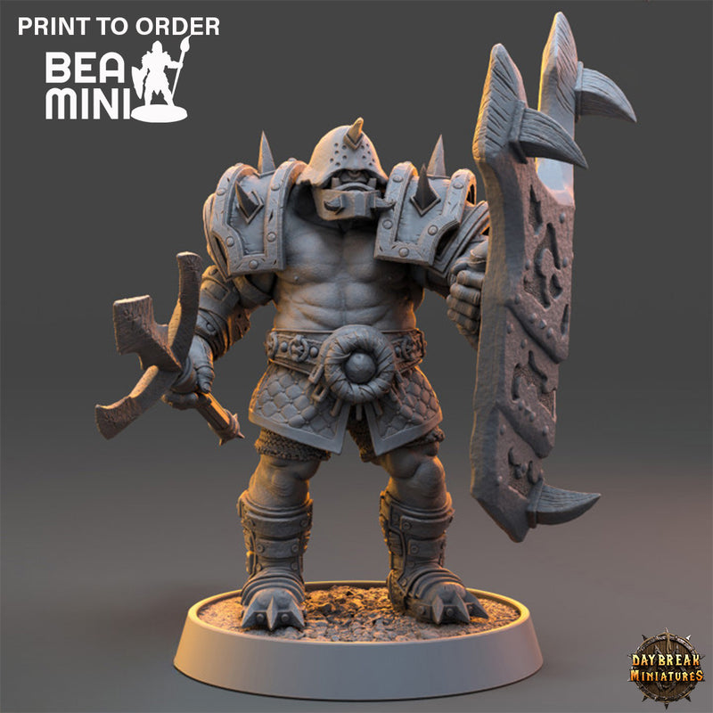 Harrer Gruntz, Orc Fighter | BeaMini Print to Order Miniatures