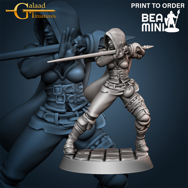 Hawke - Female Rogue | BeaMini Print to Order Miniatures